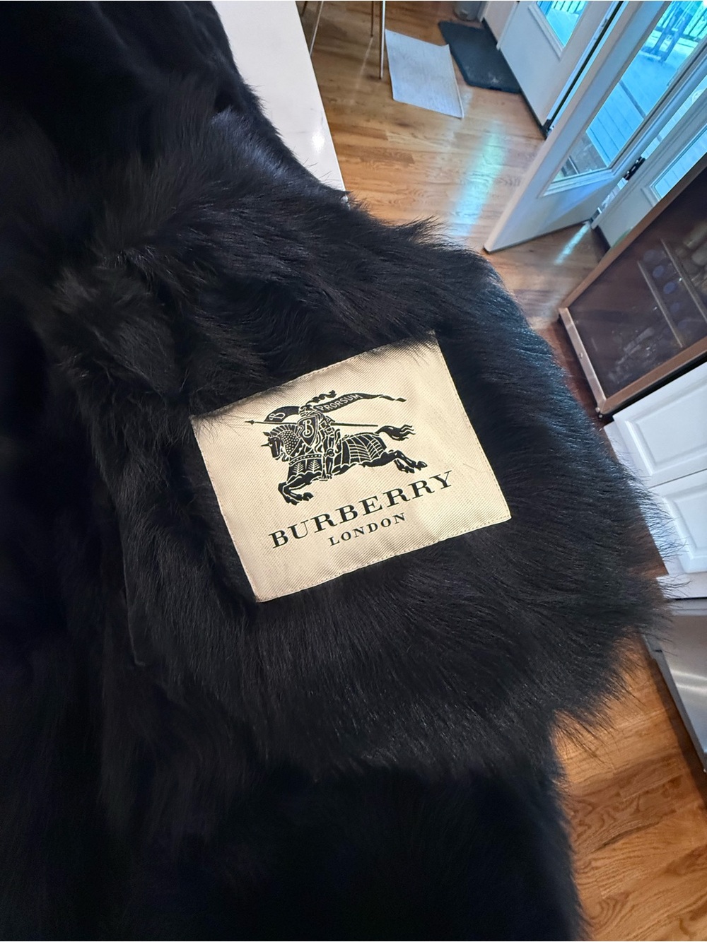 Burberry Black Shearling Trench Coat - Picture 8 of 10